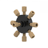 PEEK Manifold Assembly 9 Port, for 1/16" OD